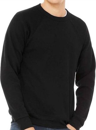 Bella + Canvas Crewneck Sweatshirt In Black Heather