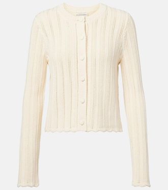 Altuzarra Mariette scalloped pointelle cotton cardigan
