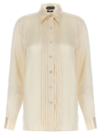 Tom Ford White Silk Womens Blouse