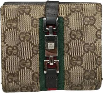 Gucci Pre-owned Jackie Vintage Portemonnee - Dames - Vintage Accessoires - Beige - ONE Size - Leer - Vintage