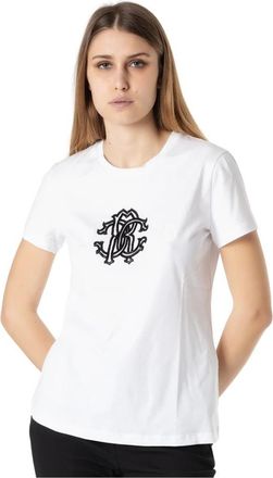Roberto Cavalli T-shirt - Dames - T-shirts - Wit - L - Katoen - Tops
