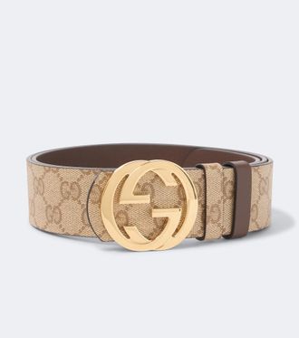 Gucci GG canvas reversible belt