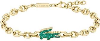 Lacoste Arthor Crocodile Chain Bracelet in Gold at Nordstrom