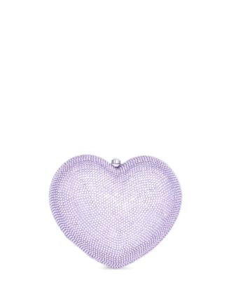 Judith Leiber Clutch LAmour Petit Coeur con cristalli - Viola
