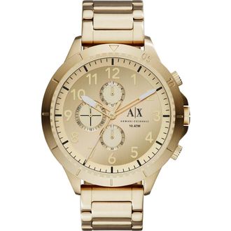 A|X Armani Exchange Mens Chronograph Bracelet Watch in Gold/Gold at Nordstrom Rack