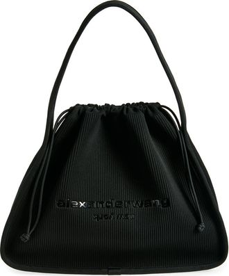 ショルダーバッグ・ポシェット Pike Large Hobo Shoulder Bag - Alexander Wang - Leather - Bl Alexander Wang Pike Large Pebbled Leather Hobo Bag | Neiman