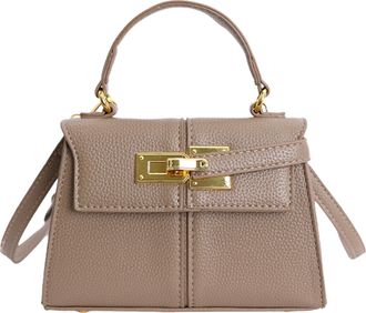 Generic Cymwer PU Leather Women Shoulder Bag Flap Crossbody Bag Buckle Tote Handbag (Grey)