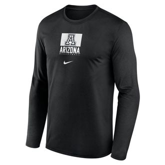 Nike Arizona Courtside Nike Mens Dri-FIT College Long-Sleeve T-Shirt in Black | 02TJ00AUAN-NB7