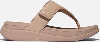 FitFlop F-Mode Go Adjustable Flatform Dames Beige Sandalen