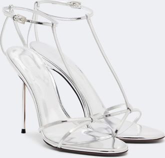 PARIS TEXAS Lidia metallic patent leather sandals