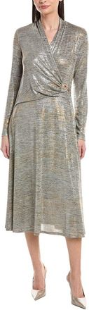 Joseph Ribkoff Wrap-Front Embellished Dress