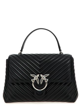 Pinko Big Lady Love Bag Puff Chevron Handbag