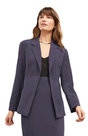 M.M.LaFleur Moreland OrigamiTech Travel Blazer in Cool Charcoal at Nordstrom, Size 16