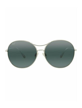 Maui Jim Round-Frame Titanium Sunglasses