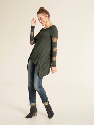 Heine Rundhalsshirt HEINE Shirt, Damen, Gr. 34, gr&uuml;n, 95% Viskose, 5% Elasthan, unifarben, Rundhals, Shirts Rundhalsshirt