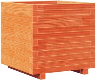 vidaXL Garden Planter Wax Brown 50x50x49.5 cm Solid Wood Pine Vidaxl
