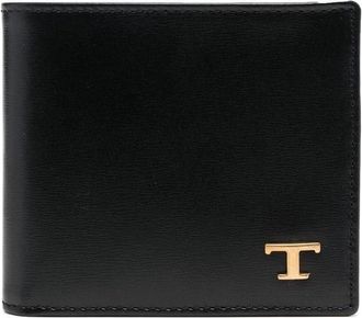Tod's bi-fold leather wallet - men - Calf Leather - One Size - Black