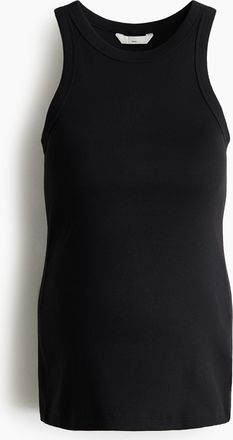 H&M MAMA Geripptes Tanktop - Schwarz