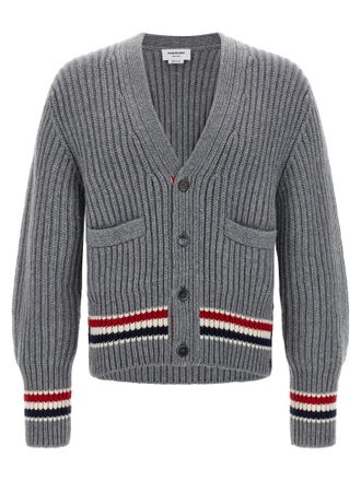 Thom Browne Rwb Tape Cardigan