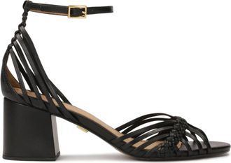 Kazar Leren sandalen met fijne dunne bandjes - Dames - Sandalen met hakken - Zwart - 38 EU - Leer - Schoenen