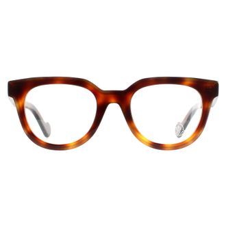 Moncler Round Womens Blonde Havana Glasses - Brown - One Size