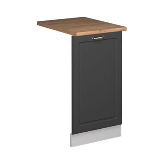 Vicco Panel Frontal Del Lavavajillas Fame-line, Antracita-oro Landhaus, 45 Cm, Et Roble Vicco