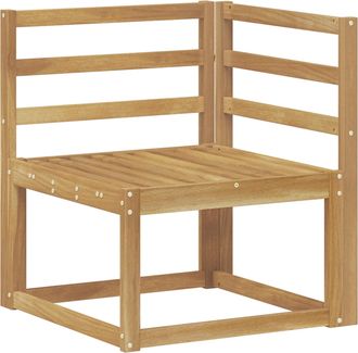 vidaXL Sof&aacute; De Esquina Para Exteriores Madera De Acacia S&oacute;lida Blanco Vidaxl
