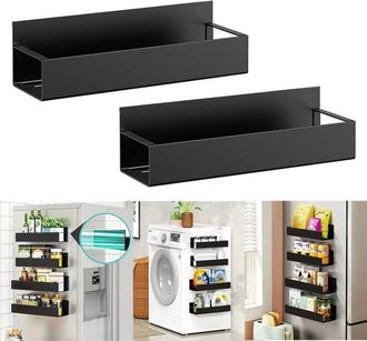 OEM Estante Magn&eacute;tico De Almacenamiento De 2 Piezas, Estante Lateral Para Refrigerador, Estante Magn&eacute;tico Con Ventosa Para Refrigerador