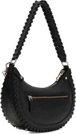Guess Womens Shoulder Bag Black Polyurethane - Shoulder-Bags