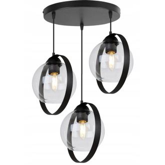 OEM L&aacute;mpara Colgante Moderna Con Anillos De Pantalla De Cristal