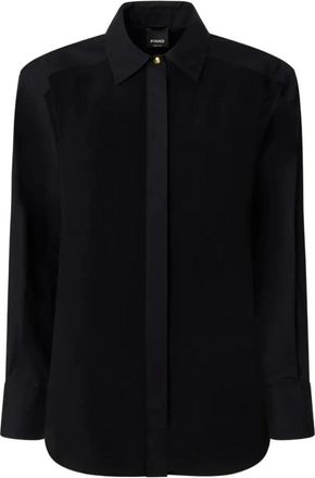Pinko Pinko, Overhemden, Dames, Zwart, S, Cassata Camicia Popeline
