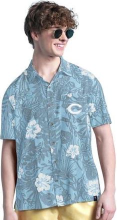 Margaritaville Mens Margaritaville Blue Cincinnati Reds Palm Shade Party Button-Up Shirt at Nordstrom, Size Xx-Large