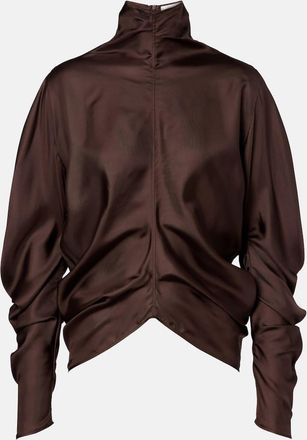 The Row Miles draped silk blouse