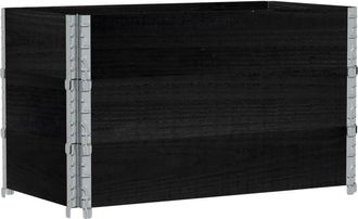 vidaXL Garden Planter Black 100x50 cm Solid Wood Pine vidaXL