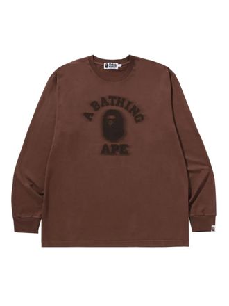 A Bathing Ape long-sleeve T-shirt - men - Cotton - L - Brown