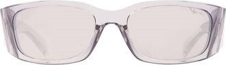 Prada Light Grey MIrror Silver Wrap Mens Sunglasses PR A19S 12R2B0 60
