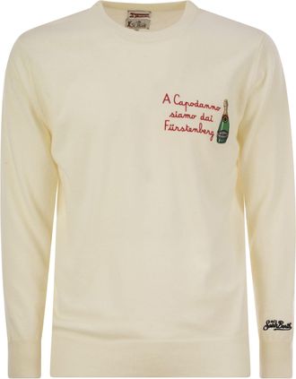 MC2 Saint Barth A Capodanno Siamo Da Furstenberg Sweater In Wool And Cashmere Blend