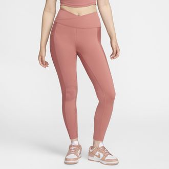 Nike Womens One Wrap High-Waisted 7/8 Leggings in Pink | FV7857-634