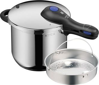 WMF Perfect Plus One Pot - Pentola a pressione a induzione, 6,5 l, con inserto, pentola a pressione con protezione fiamma, grande segnale di cottura, 2