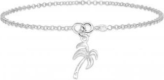 Allurez Palm Tree Anklet Bracelet in Sterling Silver
