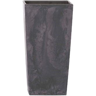 Prosperplast Maceta Alta 35 L Prosperplast Urbi Square Effect De Pl&aacute;stico Con Dep&oacute;sito En Color Antracita, 55 (alto) X 29,5 (ancho) X 29,5 (profundo) Cms