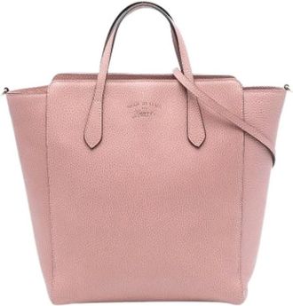 Gucci Pre-owned Tote Bags, female, Pink, Size: ONE SIZE Pre-owned Satchel