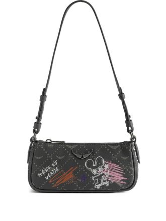 Zadig&Voltaire x Humberto Cruz Z monogram shoulder bag - women - Polyurethane/Recycled Polyester/Calf Leather/Recycled Cotton - OS - Grey