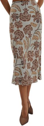 Favorite Daughter The Jojo Floral Midi Skirt in Sky Paisley Floral at Nordstrom, Size X-Large