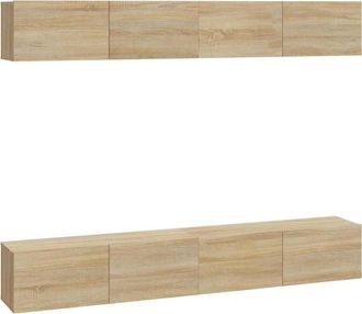 vidaXL Vidaxl - Muebles De Tv 4 Piezas Roble Sonoma 100x30x30 Cm