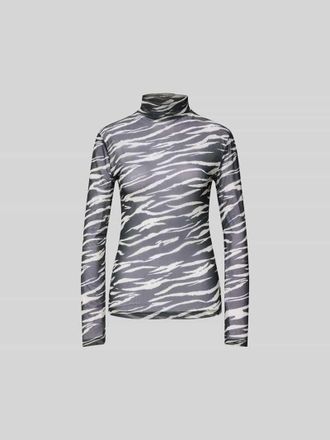 Lala Berlin Longsleeve im semitransparenten Design in Black, Gr&ouml;&szlig;e XL