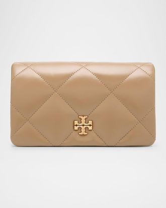 Tory Burch Kira Diamond Quilted Leather Wallet on Chain