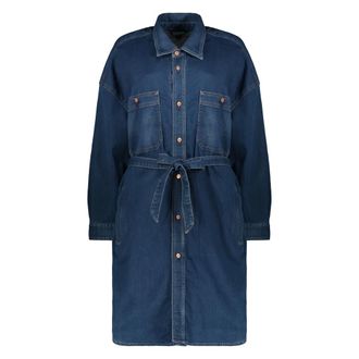 Diesel Shirt Dresses, female, Blue, Size: XS Denim Shirt Dress