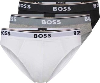 HUGO BOSS Heren Premium Katoenen Boxers (Verpakking van 3) (Zwart/Wit/Grijs)