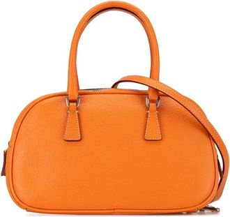 Prada Pre-owned Tote Bags, female, Orange, Size: ONE SIZE Pre-owned Mini Cinghiale Satchel
